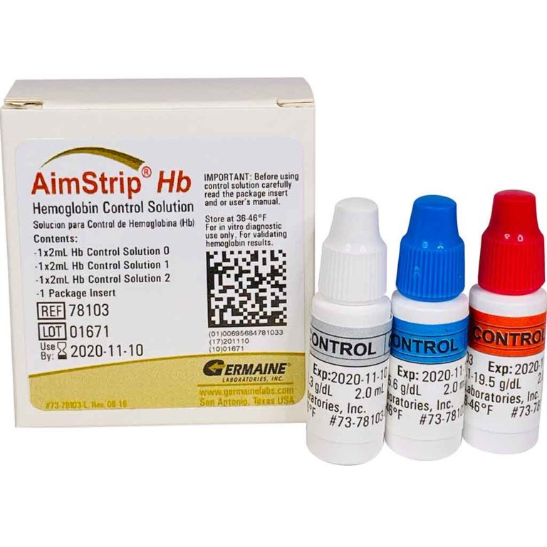 Control Solution 2 Statstrip AimStrip® Hb Control Set, 3x2mL - Germaine Laboratories